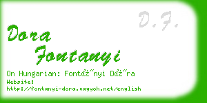 dora fontanyi business card